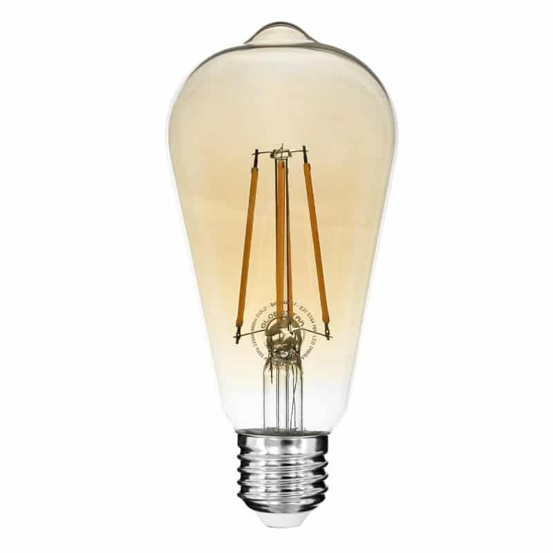 GloboStar-99047-Λάμπα-LED-E27-ST64-Filament-10W-900lm-2200K-Dimmable-Μελί-Γυαλί-3 GloboStar 99047 Λάμπα LED E27 ST64 Filament 10W 900lm 2200K Dimmable Μελί Γυαλί - Image 1