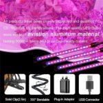 Grow Light LED Ανάπτυξης Φυτών Γλάστρας με 4 Κινούμενες Κεφαλές με Βάση Μανταλάκι - Image 3