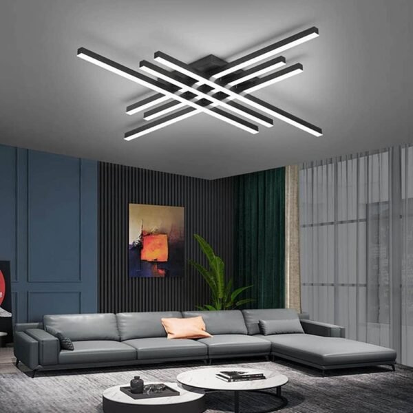HALO LED Φωτιστικό Οροφής 96W Dimmable CCT 8000lm Μαύρο Μεταλλικό με Χειριστήριο IP20 230V - Image 2