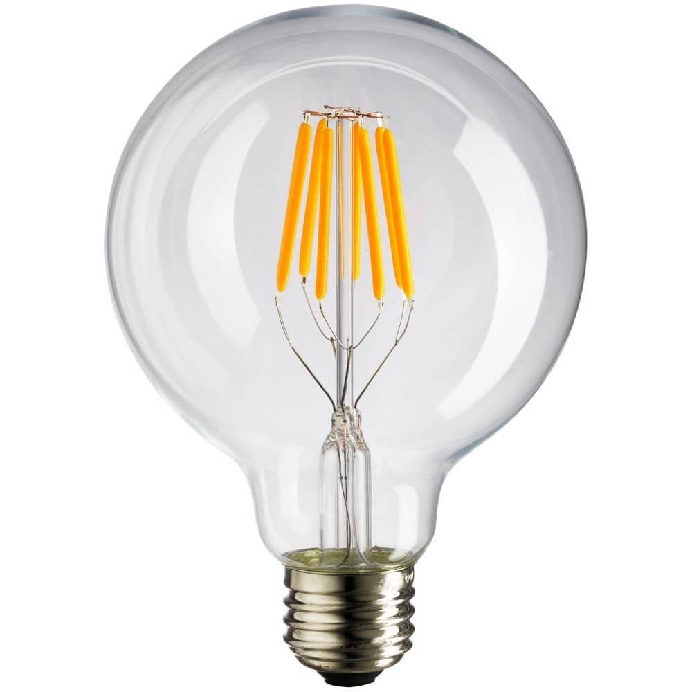 LED-Filament-Λάμπα-E27-G125-12W-1200-lm-Διάφανο-Γυαλί-Θερμό-Λευκό-2800K LED Filament Λάμπα E27 G125 12W 1200 lm Διάφανο Γυαλί Θερμό Λευκό 2800K - Image 1