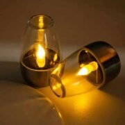 LED Αδιάβροχο Ηλιακό Κεράκι με φλόγα