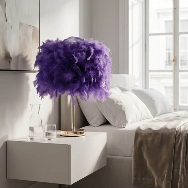 101433 Roma-Β Mini Feather Επιτραπέζιο Φωτιστικό με πούπουλο 1ΧΕ27 D23 Μοβ - Image 8