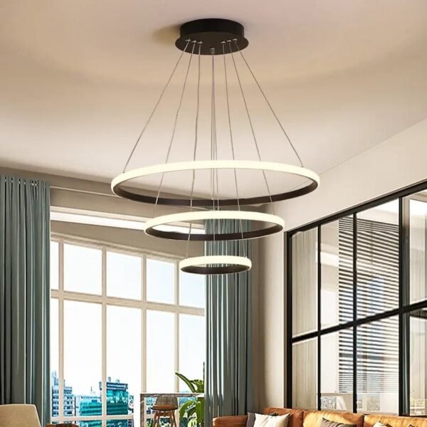 LG-4815 Silica Μεταλλικό Κρεμαστό Φωτιστικό 60Watt Dimmable CCT με χειριστήριο - Image 2