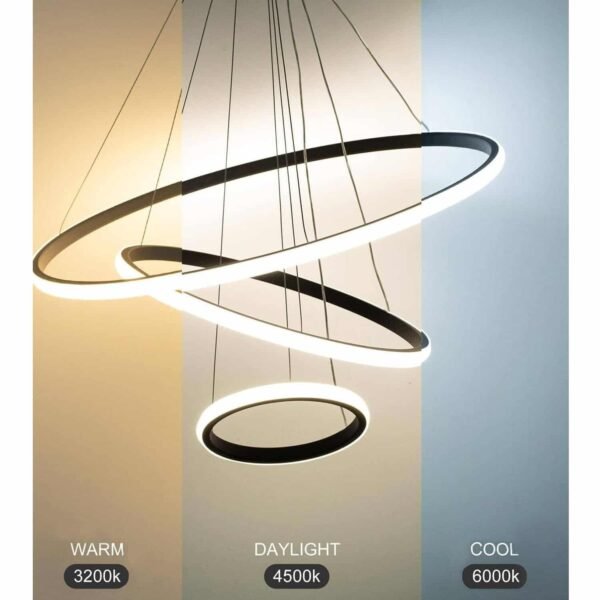 LG-4815 Silica Μεταλλικό Κρεμαστό Φωτιστικό 60Watt Dimmable CCT με χειριστήριο - Image 3