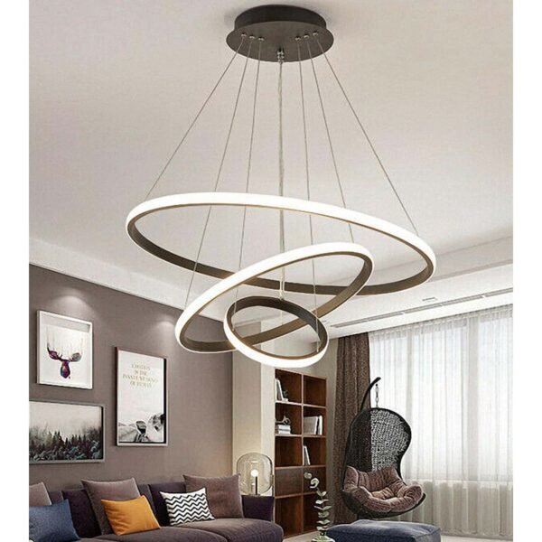 LG-4815 Silica Μεταλλικό Κρεμαστό Φωτιστικό 60Watt Dimmable CCT με χειριστήριο - Image 4