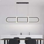 LG-6665 Ring Μεταλλικό Κρεμαστό Φωτιστικό 70Watt L120*W22*H100CM Μαύρο Dimmable CCT με χειριστήριο - Image 2