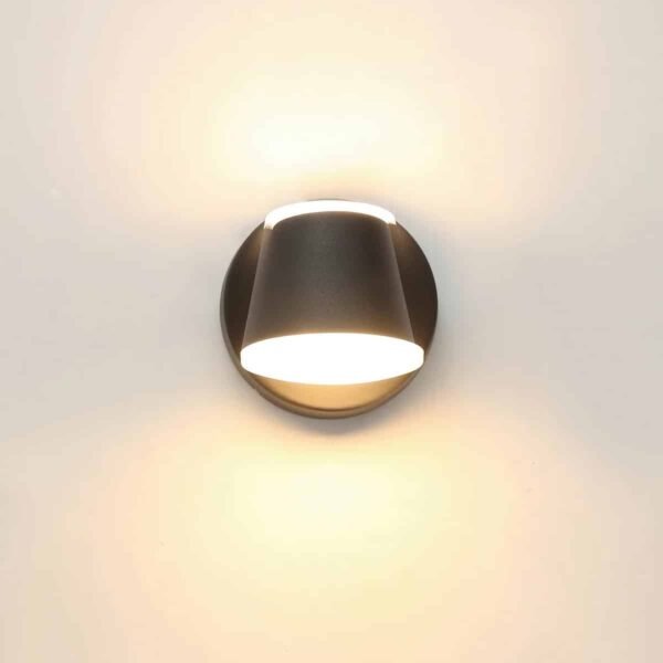 100080BL MASON Φωτιστικό Τοίχου/Απλίκα LED 6W AC 220V Μαύρο Μεταλλικό Θερμό Λευκό 3000K - Image 2