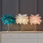 Roma-A Feather Επιτραπέζιο Φωτιστικό με πούπουλο 1ΧΕ14 D40 - Image 4