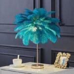 Roma-A Feather Επιτραπέζιο Φωτιστικό με πούπουλο 1ΧΕ14 D40 - Image 3