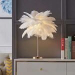 Roma-A Feather Επιτραπέζιο Φωτιστικό με πούπουλο 1ΧΕ14 D40