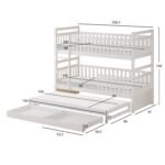 ΠΑΙΔΙΚΗ ΚΟΥΚΕΤΑ ΜΕ ΣΤΡΩΜΑΤΑ & ΣΥΡΤΑΡΙΑ TRIPLON HM21318 ΞΥΛΟ ΠΕΥΚΟΥ ΛΕΥΚΟ 207x97x168Υεκ - Image 3