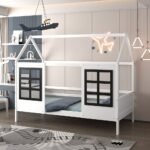 ΠΑΙΔΙΚΟ ΚΡΕΒΑΤΙ τ.MONTESSORI DOMER HM742.01 ΞΥΛΟ ΠΕΥΚΟΥ ΛΕΥΚΟ--ΓΙΑ 90x190εκ - Image 5