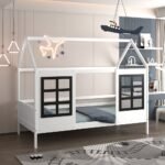 ΠΑΙΔΙΚΟ ΚΡΕΒΑΤΙ τ.MONTESSORI DOMER HM742.01 ΞΥΛΟ ΠΕΥΚΟΥ ΛΕΥΚΟ--ΓΙΑ 90x190εκ - Image 9