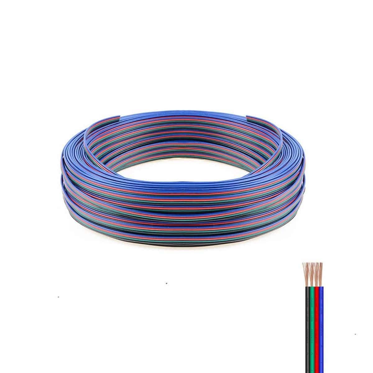 rgb-3 100141 Εύκαμπτο Πλακέ Καλώδιο 1m RGB 4 x 0.25mm² - Image 1