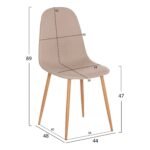 ΣΕΤ ΤΡΑΠΕΖΑΡΙΑΣ 5ΤΜΧ ΕΣ.ΧΩΡΟΥ JAFARU HM10885.12 ΣΤΡΟΓΓΥΛΟ ΤΡΑΠΕΖΙ Φ90 & 4 ΚΑΡΕΚΛΕΣ--ΜΠΕΖ - Image 3