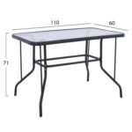 ΣΕΤ ΤΡΑΠΕΖΑΡΙΑΣ 5ΤΜΧ ADAM HM10727.01 ΚΑΡΕΚΛΕΣ ΜΕΤΑΛΛΙΚΕΣ & ΤΡΑΠΕΖΙ 110x60εκ ΓΚΡΙ - Image 2