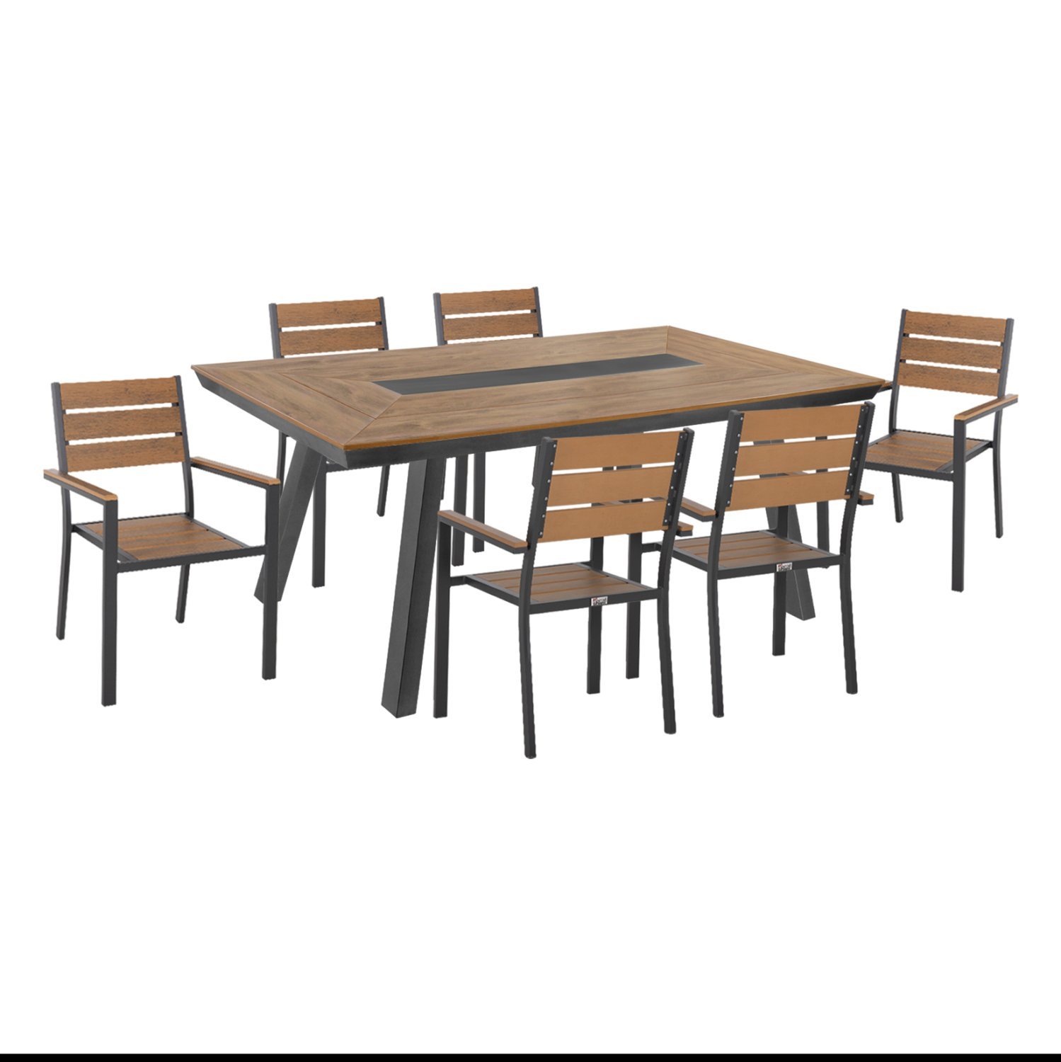 ΣΕΤ ΤΡΑΠΕΖΑΡΙΑΣ 7ΤΜΧ SAGA HM10814 ΑΛΟΥΜΙΝΙΟ ΣΕ ΓΚΡΙ–POLYWOOD ΣΕΤ ΤΡΑΠΕΖΑΡΙΑΣ 7ΤΜΧ SAGA HM10814 ΑΛΟΥΜΙΝΙΟ ΣΕ ΓΚΡΙ--POLYWOOD - Image 1