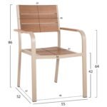 ΣΕΤ ΤΡΑΠΕΖΑΡΙΑΣ TABER HM10737.04 ΤΡΑΠΕΖΙ & 6 ΠΟΛΥΘΡΟΝΕΣ-ΑΛΟΥΜΙΝΙΟ & POLYWOOD-ΣΑΜΠΑΝΙ - Image 3