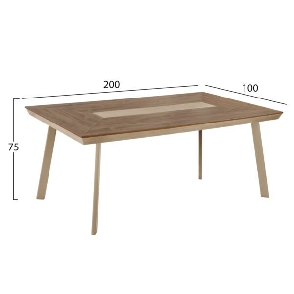 ΣΕΤ ΤΡΑΠΕΖΑΡΙΑΣ TABER HM10738.04 ΤΡΑΠΕΖΙ & 6 ΠΟΛΥΘΡΟΝΕΣ-ΑΛΟΥΜΙΝΙΟ & POLYWOOD-ΣΑΜΠΑΝΙ - Image 2