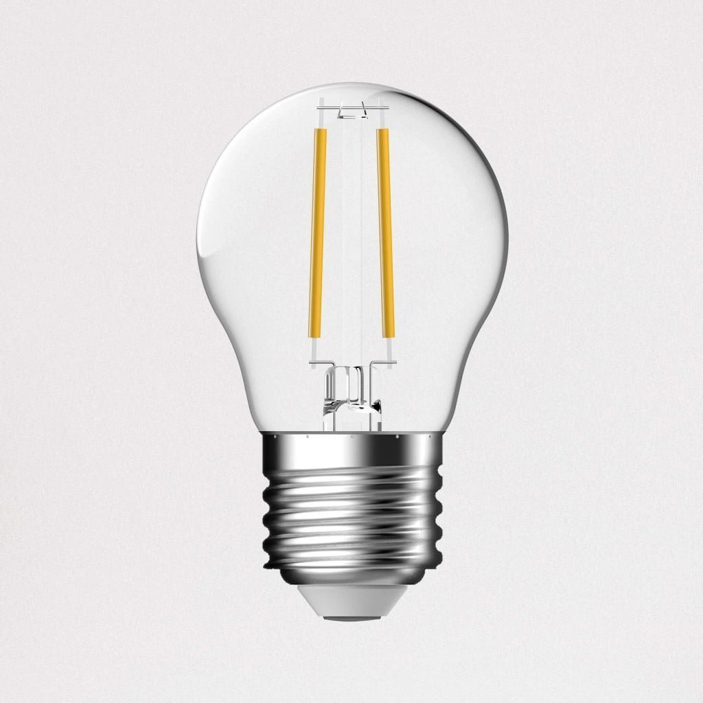 Γλομπάκι-LED-Ε27-2-Watt-διαφανές-γυαλί 100879 Filament G45 Γλομπάκι LED Ε27 2 Watt διαφανές γυαλί - Image 1