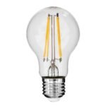 GloboStar® 99008 Λάμπα LED Filament E27 A60 Γλόμπος 10W 1000lm 2700K Dimmable Διάφανο Γυαλί