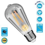 GloboStar® 99077 Λαμπτήρας LED Filament ST64 E27 10W 2700K – Θερμό Λευκό