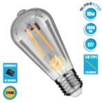 GloboStar® 99077 Λαμπτήρας LED Filament ST64 E27 10W 2700K – Θερμό Λευκό