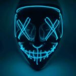 Μάσκα με φωτισμό Led Neon Μπλέ