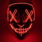 100595 Μάσκα με φωτισμό Led Neon Κόκκινο