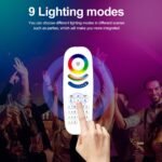 101540 Χειριστήριο LED RGB+CCT 2.4GHz Full Touch 8 Ζώνες DC12-24V 5CH 4A - Image 2