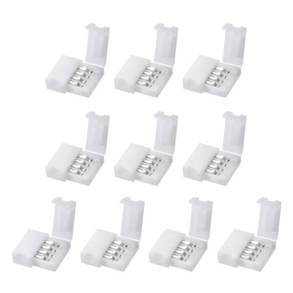 100152 Ταχυσύνδεσμος 2 Ταινιών LED RGB - Connector για Όλες τις LED Ταινίες DC-12-24V 10mm RGB - Image 2