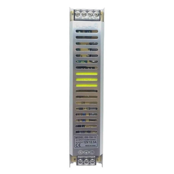 100646 Μεταλλικό Τροφοδοτικό LED Ultra Slim 150W 12V - 12.5A - IP20 - 2 Χρόνια Εγγύηση - Image 4