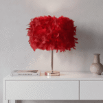 101433 Roma-Β Mini Feather Επιτραπέζιο Φωτιστικό με πούπουλο 1ΧΕ27 D23 Κόκκινο - Image 3