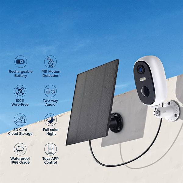 195047 EL-Q047 TUYA SMART SOLAR CAMERA 1080P IP66 - Image 1