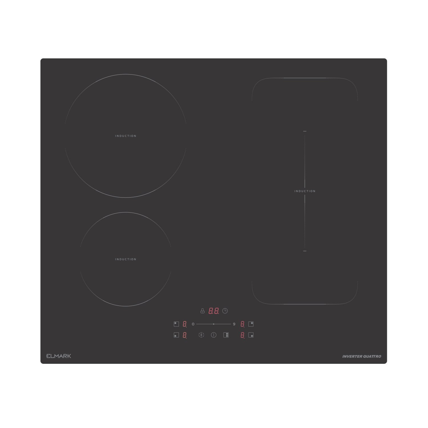 300081 ELMARK EL-IF7454 BUILT-IN INDUCTION HOB 590x520MM (Produced for ELMARK by Midea) - Image 1