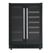 Elmark Built-Under Double Door Cooler EL-UWC63D – Εντοιχιζόμενο Διπλό Ψυγείο Για 63 Κουτιά & 20 Φιάλες Με Διπλή Ζώνη Ψύξης (Produced for ELMARK by Midea)