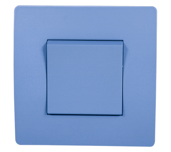 38014S-1 EL BASIC TG102 1 BUTTON 2 WAY SWITCH BLUE-OLD - Image 1