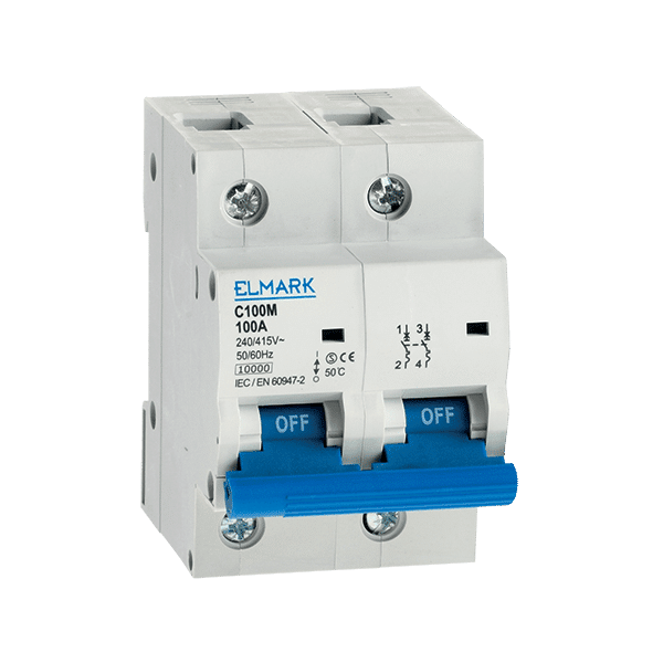 41290-3 ΜΙΚΡΟΑΥΤΟΜΑΤΗ ΑΣΦΑΛΕΙΑ C100M 10KA 2P 100A ΚΑΜΠΥΛΗ С - Image 1