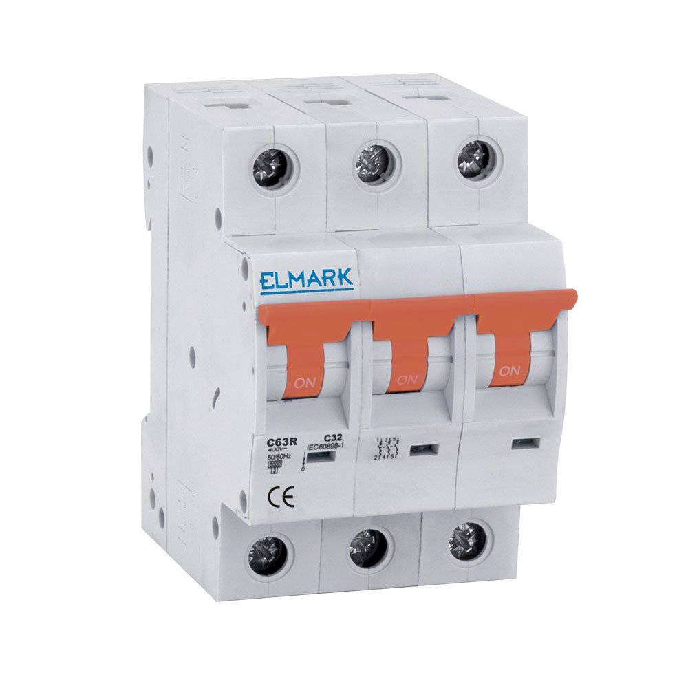 41306R-2 MINIATURE CIRCUIT BREAKER C63R 6A 3P 6kA CURVE C - Image 1