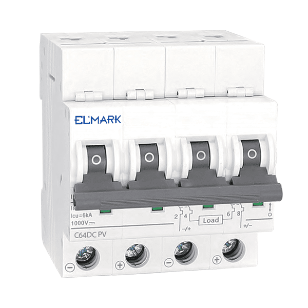41565-2 ΜΙΚΡΟΑΥΤΟΜΑΤΗ ΑΣΦΑΛΕΙΑ MCB DC64 10A 4P 6KA 1000V ΚΑΜΠΥΛΗ C ΓΙΑ PV ΣΥΣΤΗΜΑΤΑ - Image 1