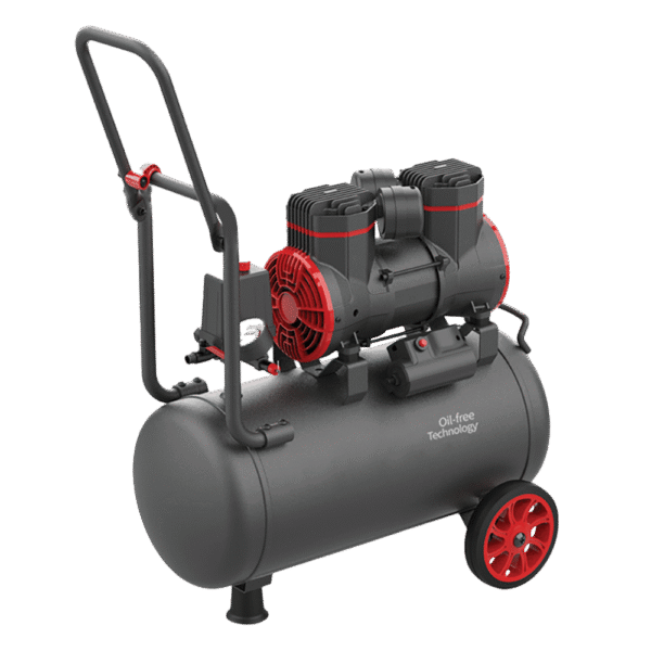 Elmark Αεροσυμπιεστής Χωρίς Λάδι 24L EL-AC24L – 1450W Με Διπλή Έξοδο Αέρα - Image 3