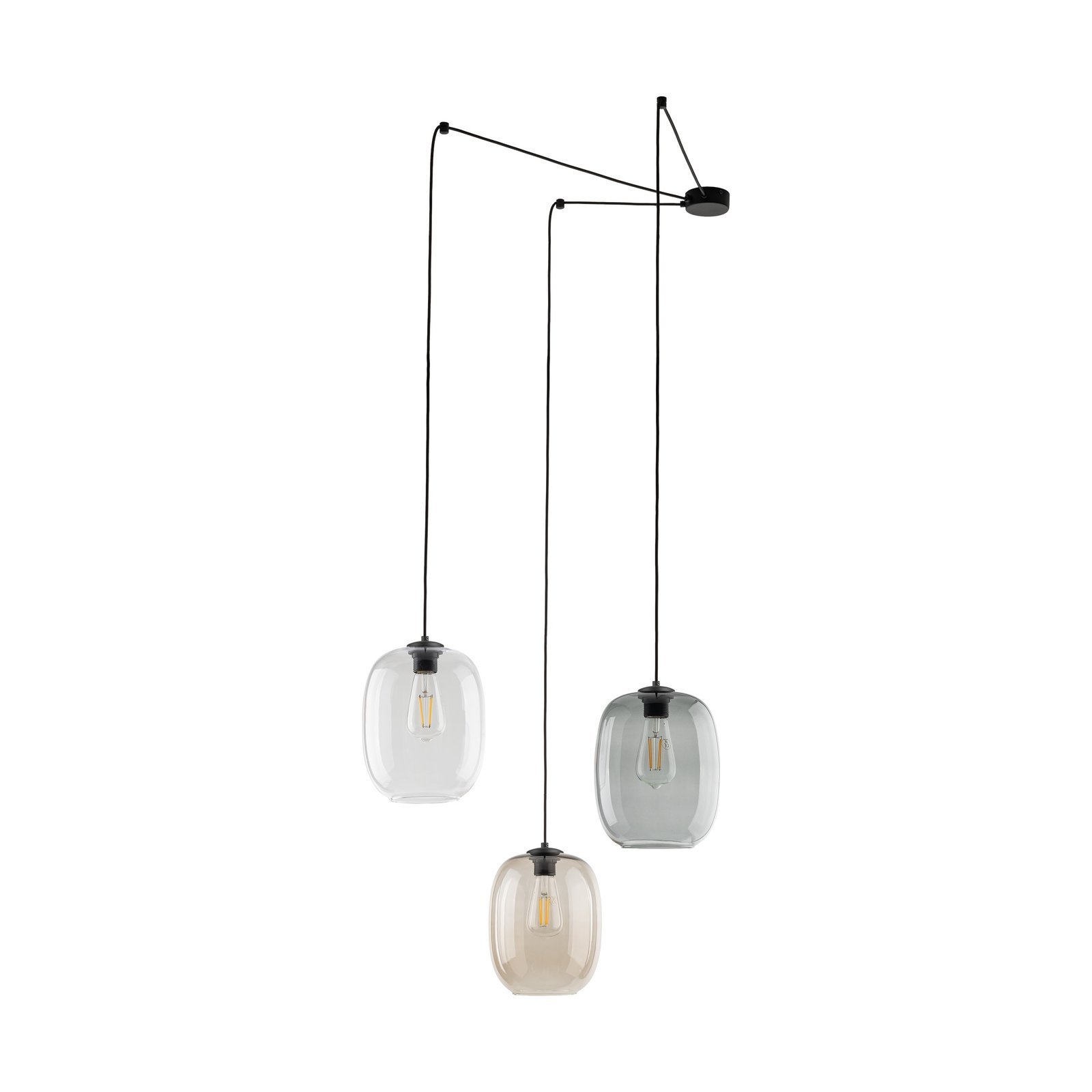 5972 TK LIGHTING PENDANT ELIO 5972 3XE27 BLACK - Image 1