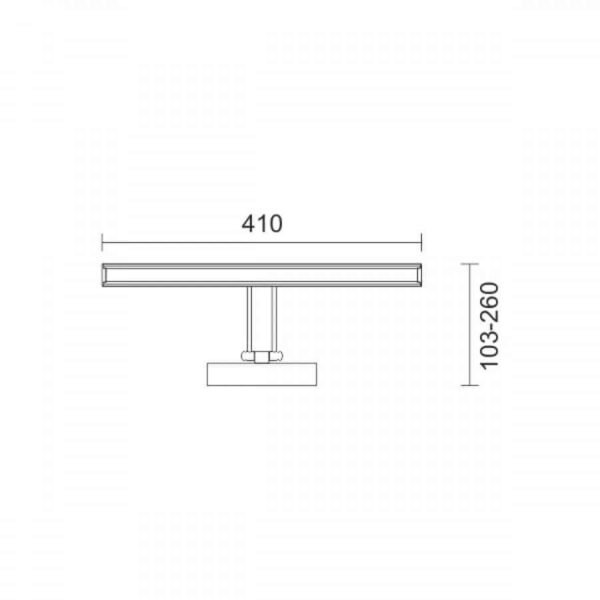 ΦΩΤΙΣΤΙΚΟ ΛΟΥΤΡΟΥ LED ΡΥΘΜΙΖΟΜΕΝΟ 9W 4000K - Image 2