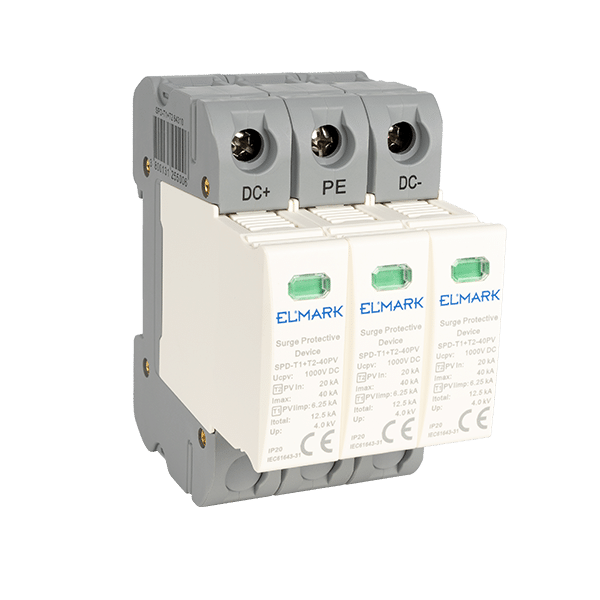 64310-2 ΑΝΤΙΚΕΡΑΥΝΙΚΑ T1+T2 3P SPD DC 1000V 12.5kA - Image 1