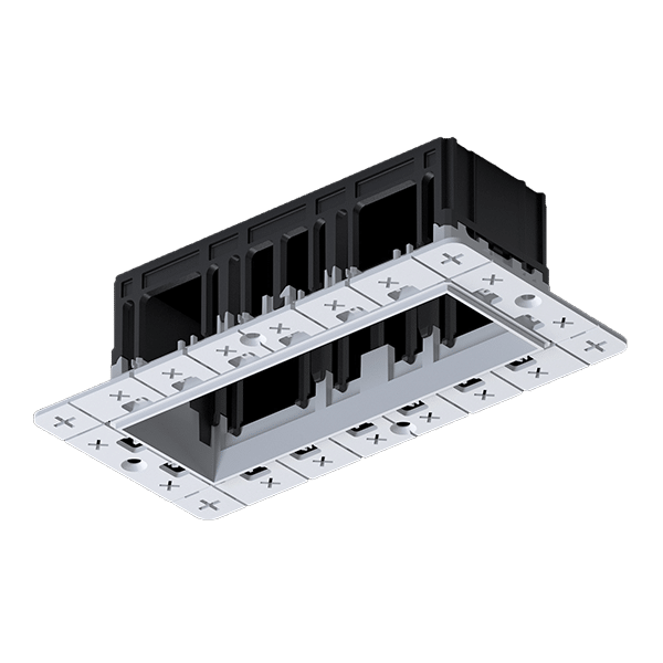 92MOD3RR MODENA 3 MODULE RECESSED BOX WITHOUT FRAME - Image 1