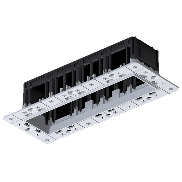 92MOD4RR MODENA 4 MODULE RECESSED BOX WITHOUT FRAME - Image 1