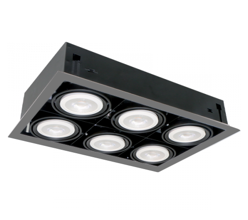 92QUAD6DGR QUAD6 PAR30 6ХE27 DARK GREY - Image 1