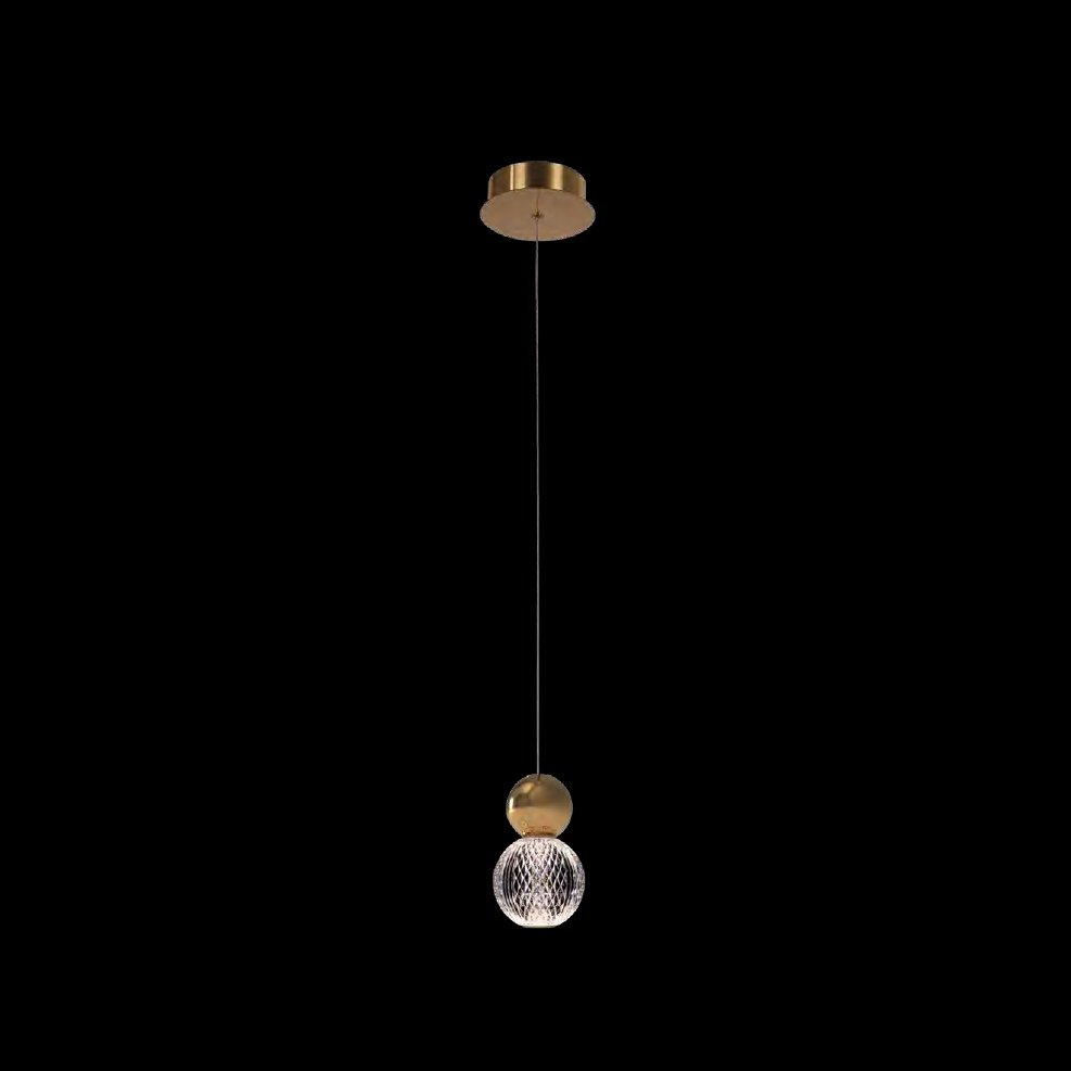 955DIAMOND530PGD DIAMOND LED PENDANT 5W 3000K, GOLD - Image 1