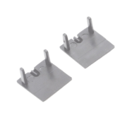 EL-28ECCR END CAP FOR PROFILE EL-28CR, SILVER, SET