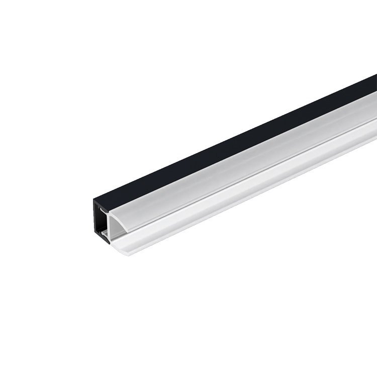 99ACC72HCRBL EL-72HCR PROFILE FOR GLASS SHELF 2.5M, BLACK - Image 1